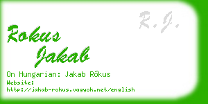 rokus jakab business card